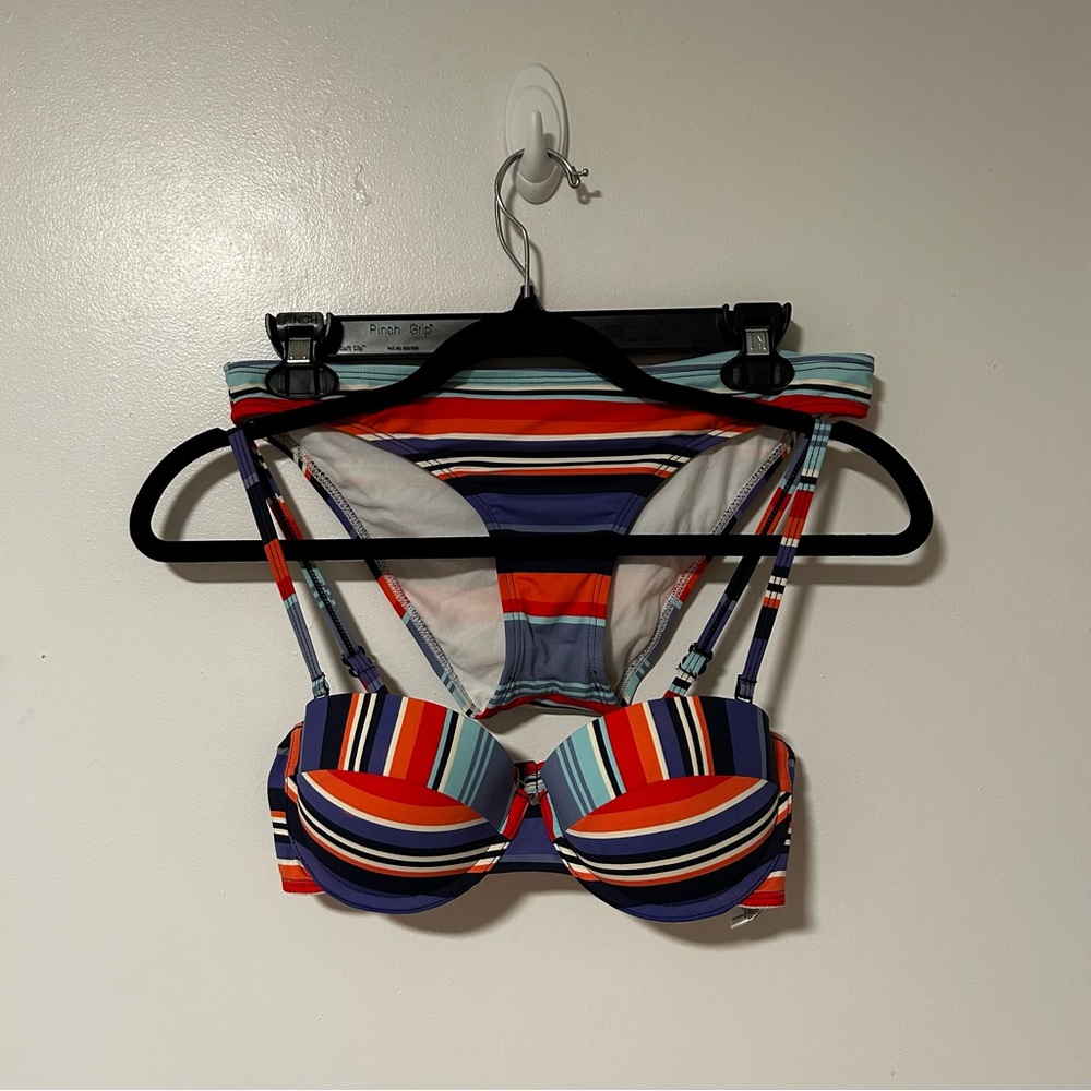 BCBGeneration Striped Bikini